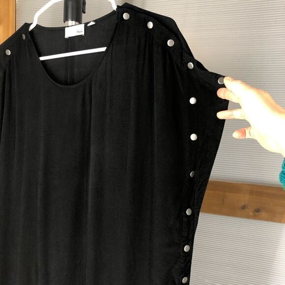 ARITZIA WILFRED FREE Aamito Snap Black Dress Sz‎ S - Picture 4 of 8